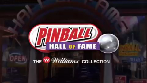 Pinball Hall of Fame The Williams Collection title screen for PSP